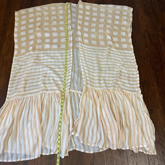 FREE PEOPLE Kenna Kimono Natural Striped Duster Cover Up NWT - Picture 11 of 11